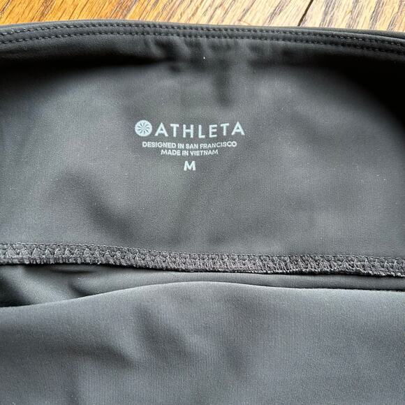 Athleta Stellar Pants Trousers Leggings Gray Green Crop Zip Pockets Size M - Picture 5 of 13
